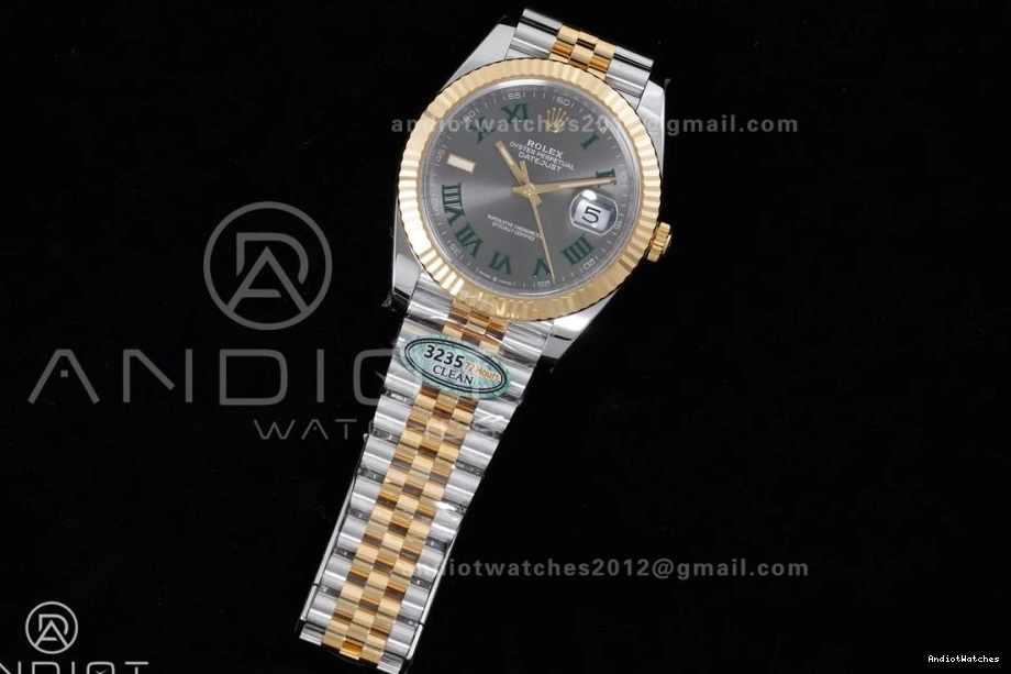 Reserve) Jubilee Power SS Roman Best (72 Hours 904L SH3235 Bracelet 1:1 YG Green Marker DateJust Unique Steel Gray 126333 603 Edition 41 Dial on Clean 0509